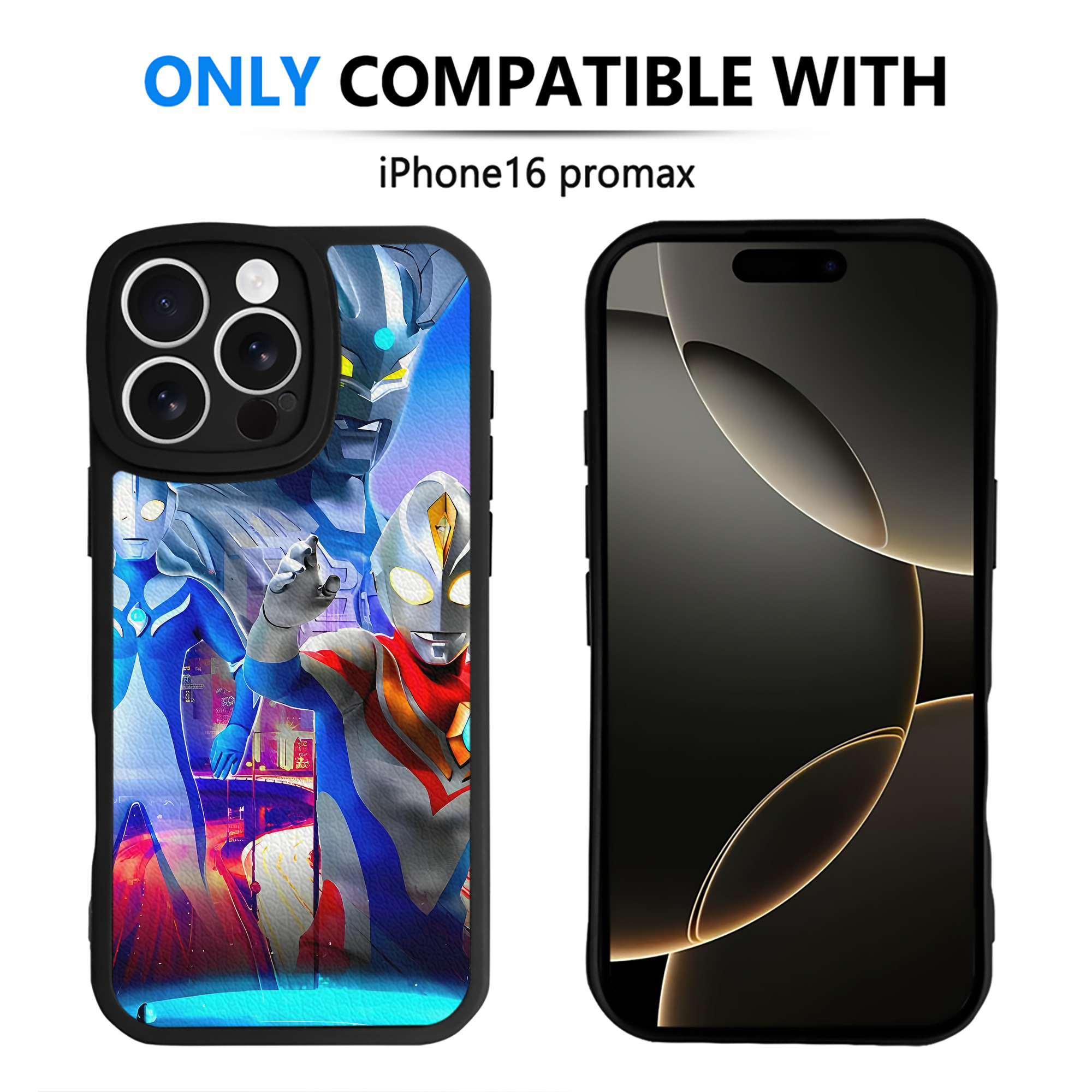（画像用） ウルトラマン Ultraman 【iPhone 16シリーズ対応】シリコンスマホケース（レザー調） 材質：シリコン